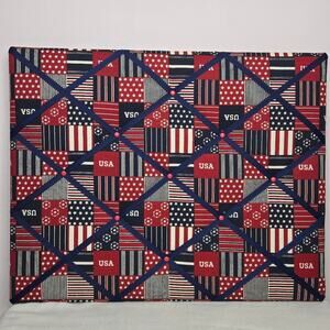 Patriotic Americana French Memo Board Handmade In VT 16x20in NWOT